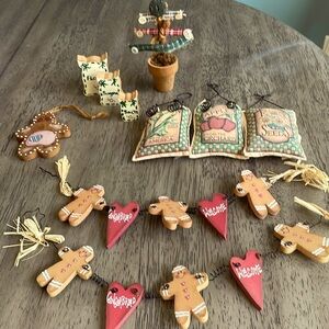 Set of 10 Misc Country Craft Items - Ginger Bread Kitchen Theme